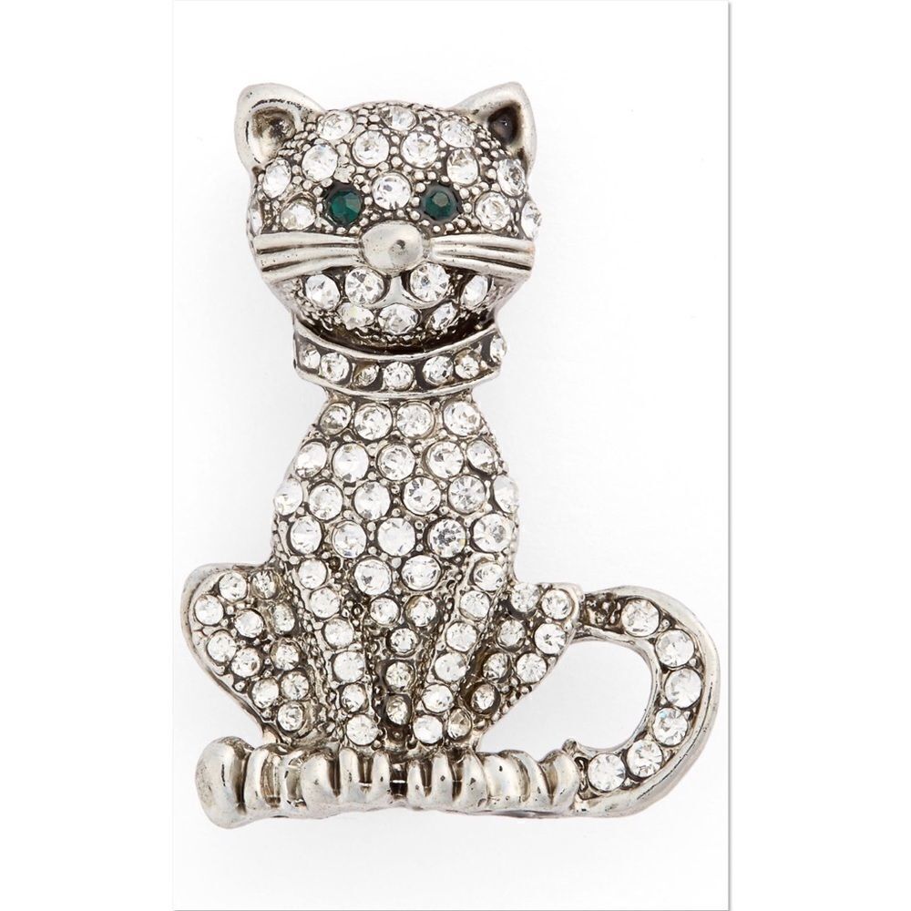 Cara Crystal Cat Pin (G1) - Picture 1 of 6